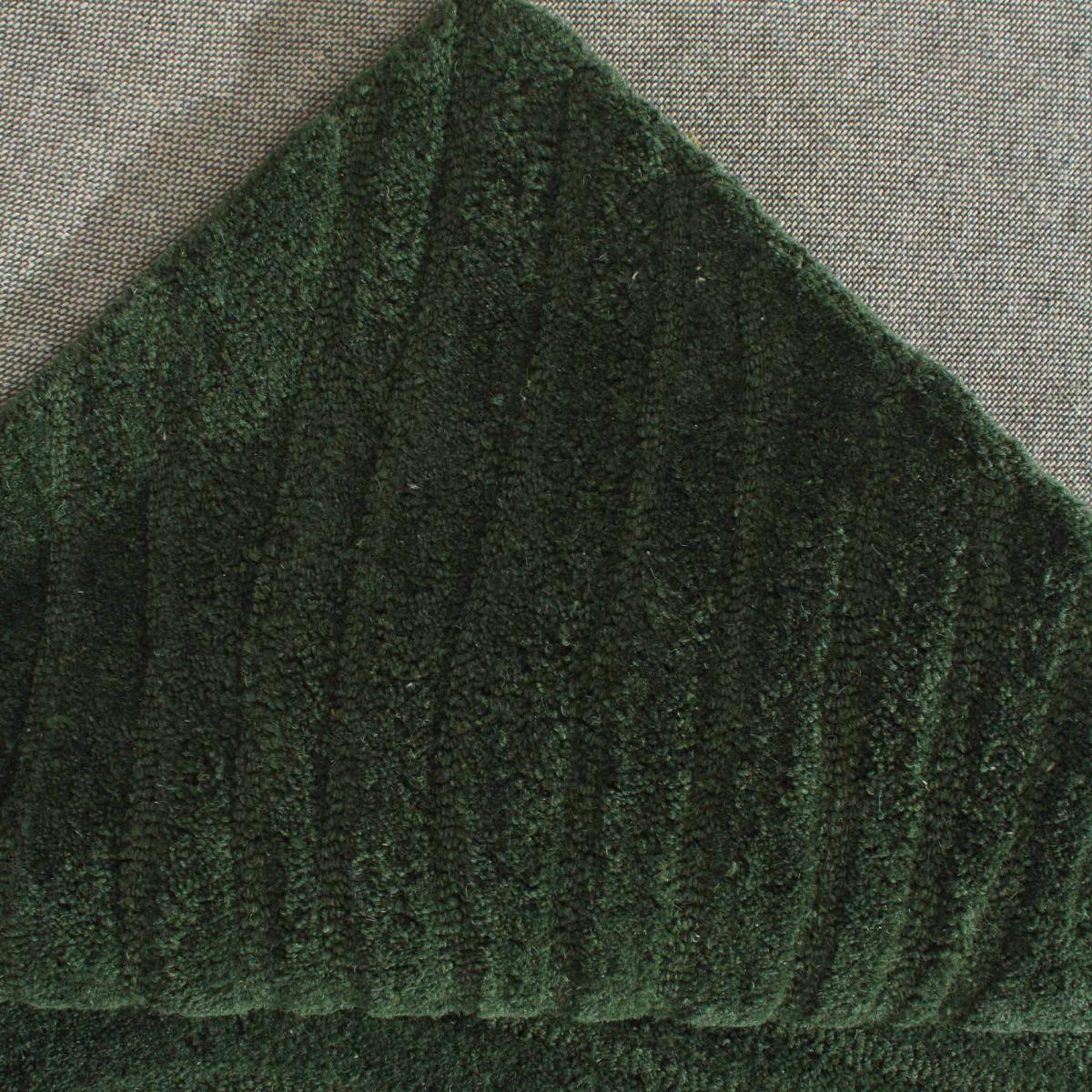 Tapis Salon 160 x 230 cm, Vert, noir, Laine chaude, motif abstrait en relief, création authentique