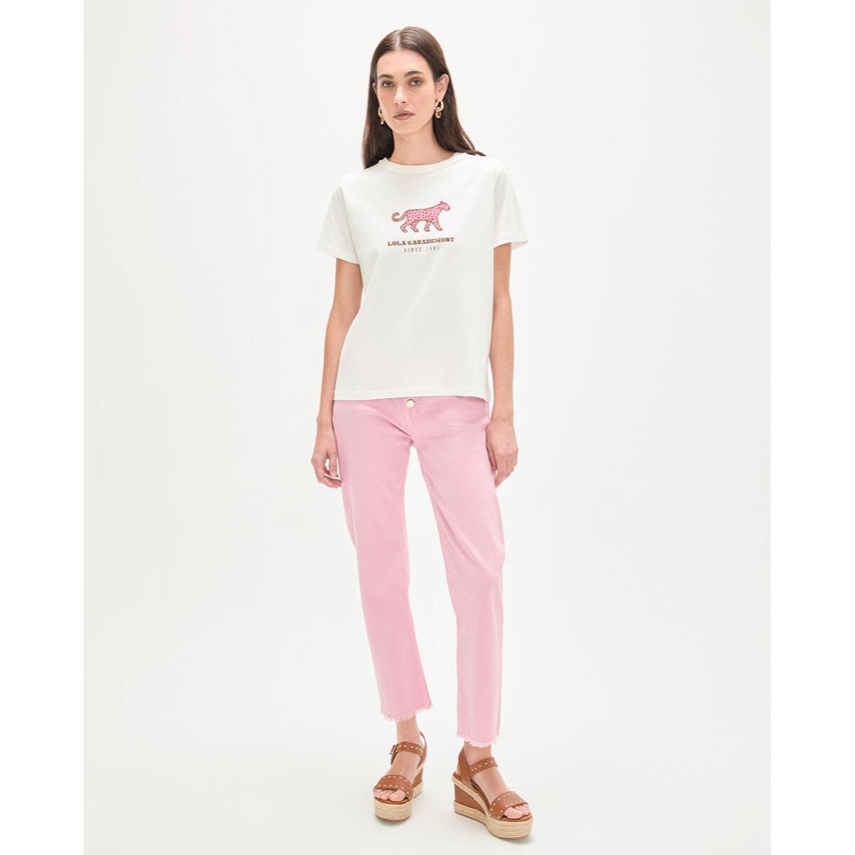 Maglietta con stampa leopardata