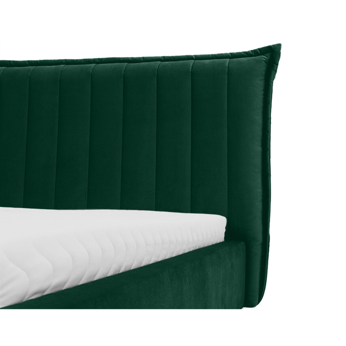 Esmee - lit coffre - 140x200 cm - en velours - sommier inclus - Vert