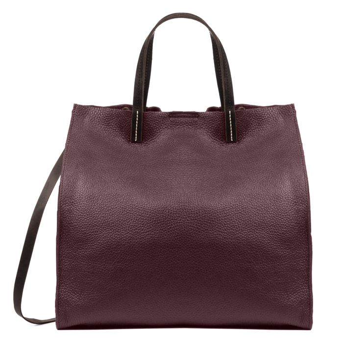 Bianca Borsa Shopper Donna.Pelle autentica Dollaro