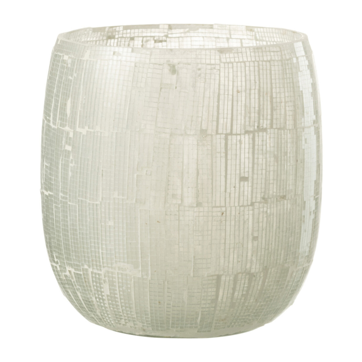 J-Line photophore Mosaique - verre - gris clair - large