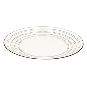 Lot de 6 Assiette plate Lunova blanc D26,5xH2,9cm