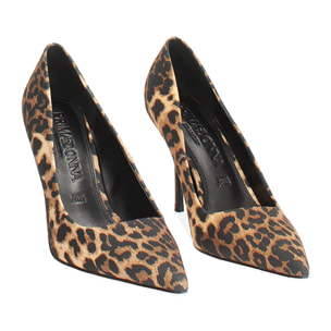 Décolleté leopard con tacco 9,5 cm da donna