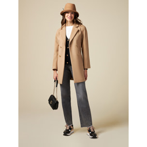 Oltre - Cappotto midi doppiopetto - Beige