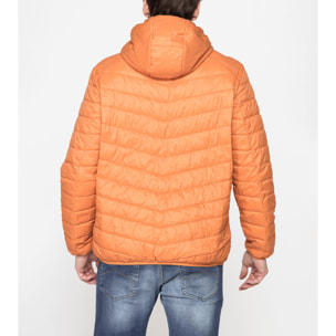 GIUBBINO MANICA LUNGA CON CAPPUCCIO ULTRA LIGHT - TESSUTO ED IMBOTTITURA IN MATERIALE RICICLATO