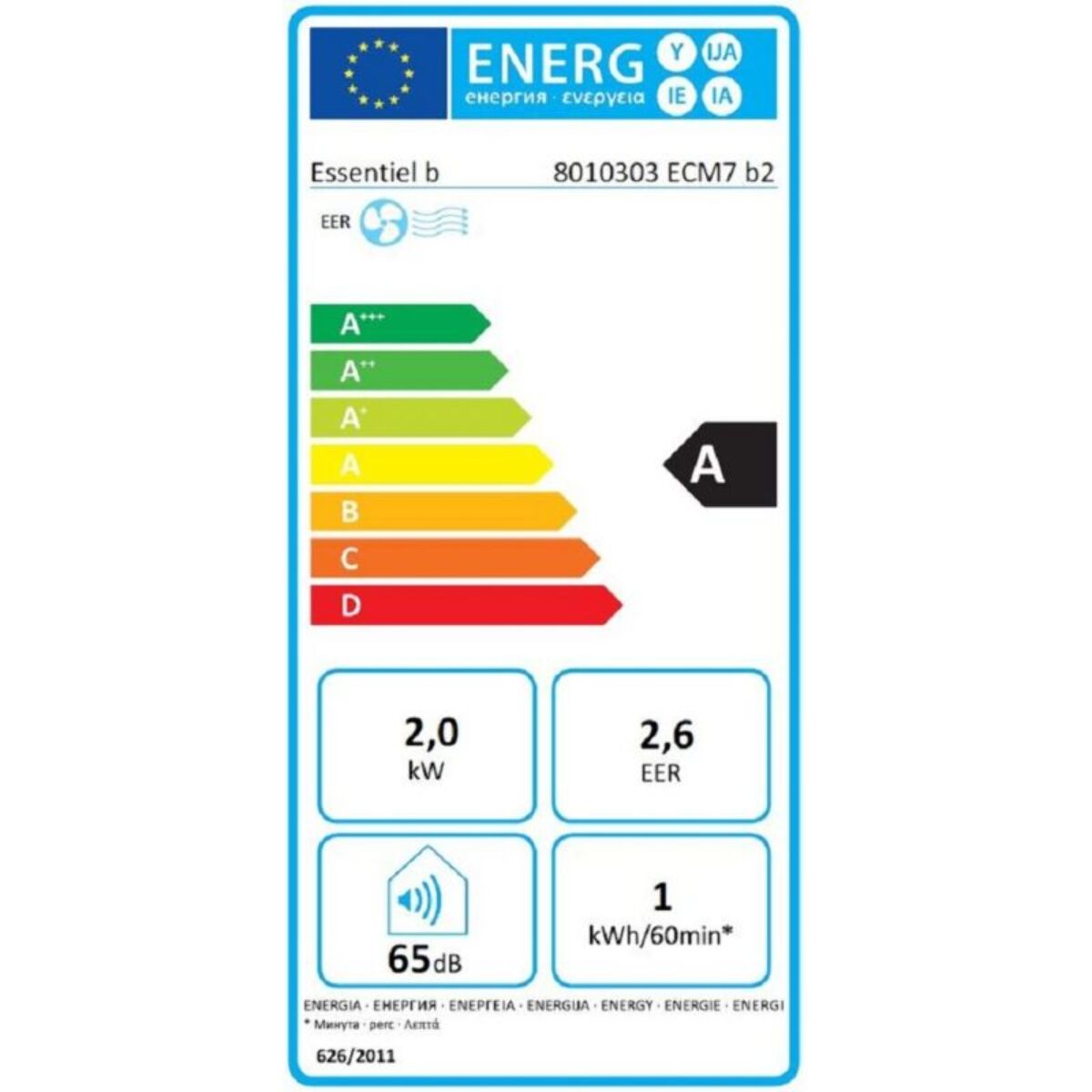 Climatiseur ESSENTIELB ECM7b2  R290
