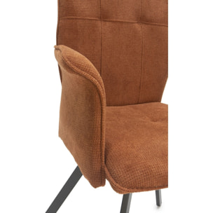 Lot de 2 fauteuils de table en tissu - ALANN