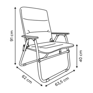 Fauteuil camping pliable beige