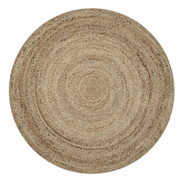 Tapis rond fait à la main en jute motif uni CIDO