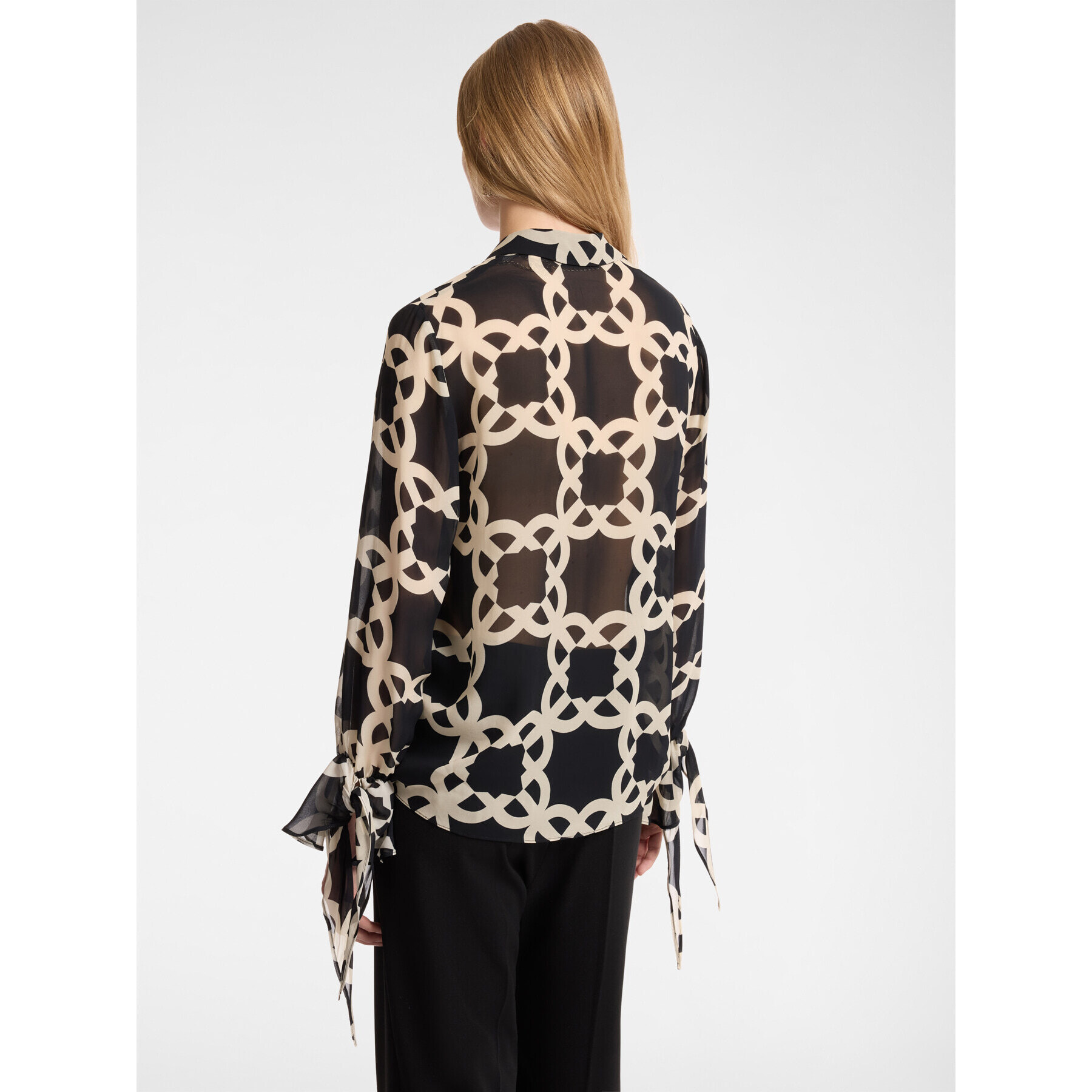 Elena Mirò - Blusa Monogram - Nero