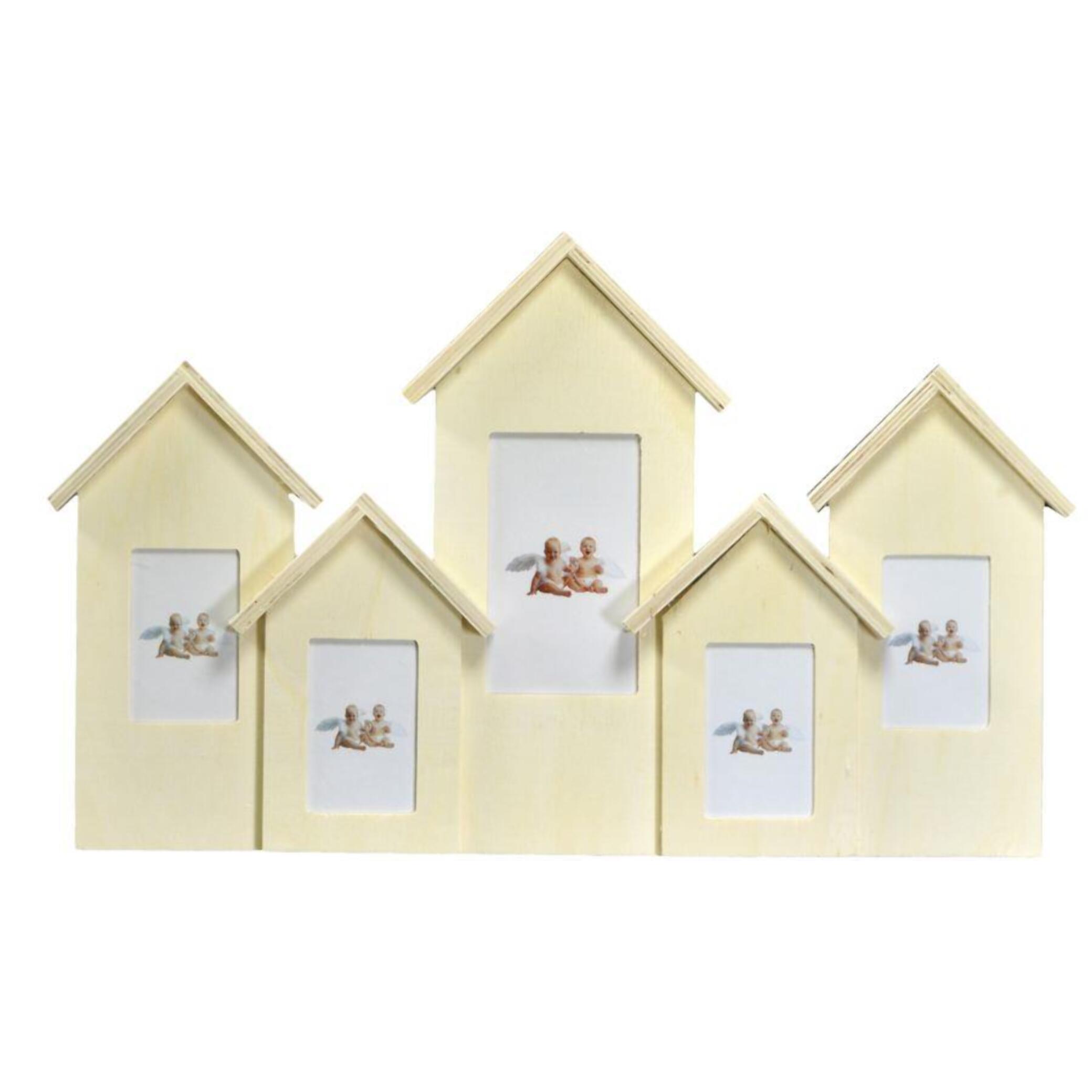 Portafoto da muro casette multiplo 5 foto cm46,5x28,5x4