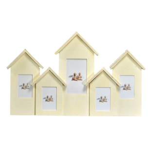 Portafoto da muro casette multiplo 5 foto cm46,5x28,5x4