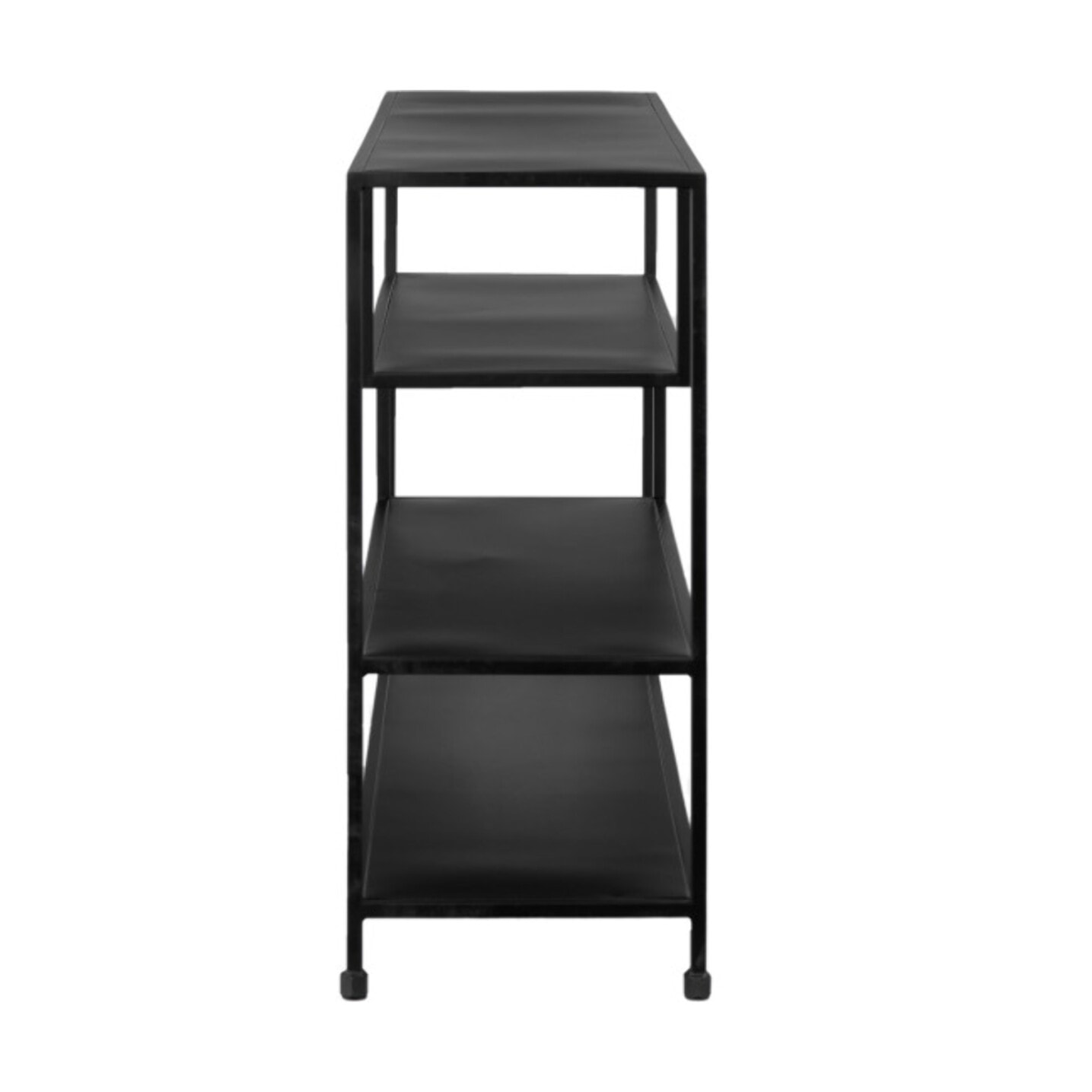 Console design avec 3 étagères en métal - Noir - PAIGE