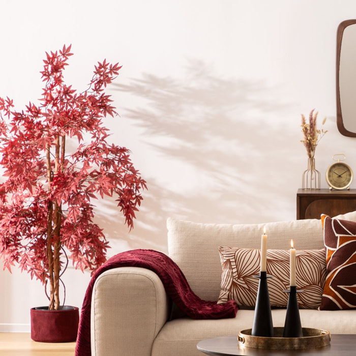 Érable artificiel d'automne James pot noir H150cm