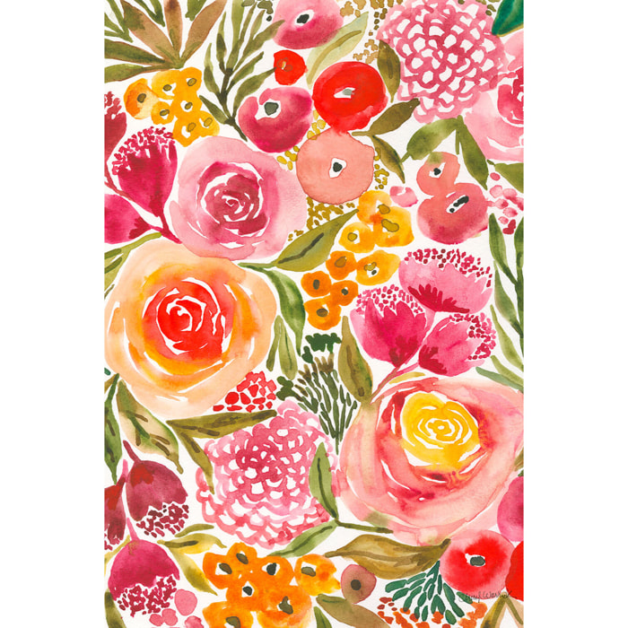 Tableau fleurs pivoine Toile imprimée