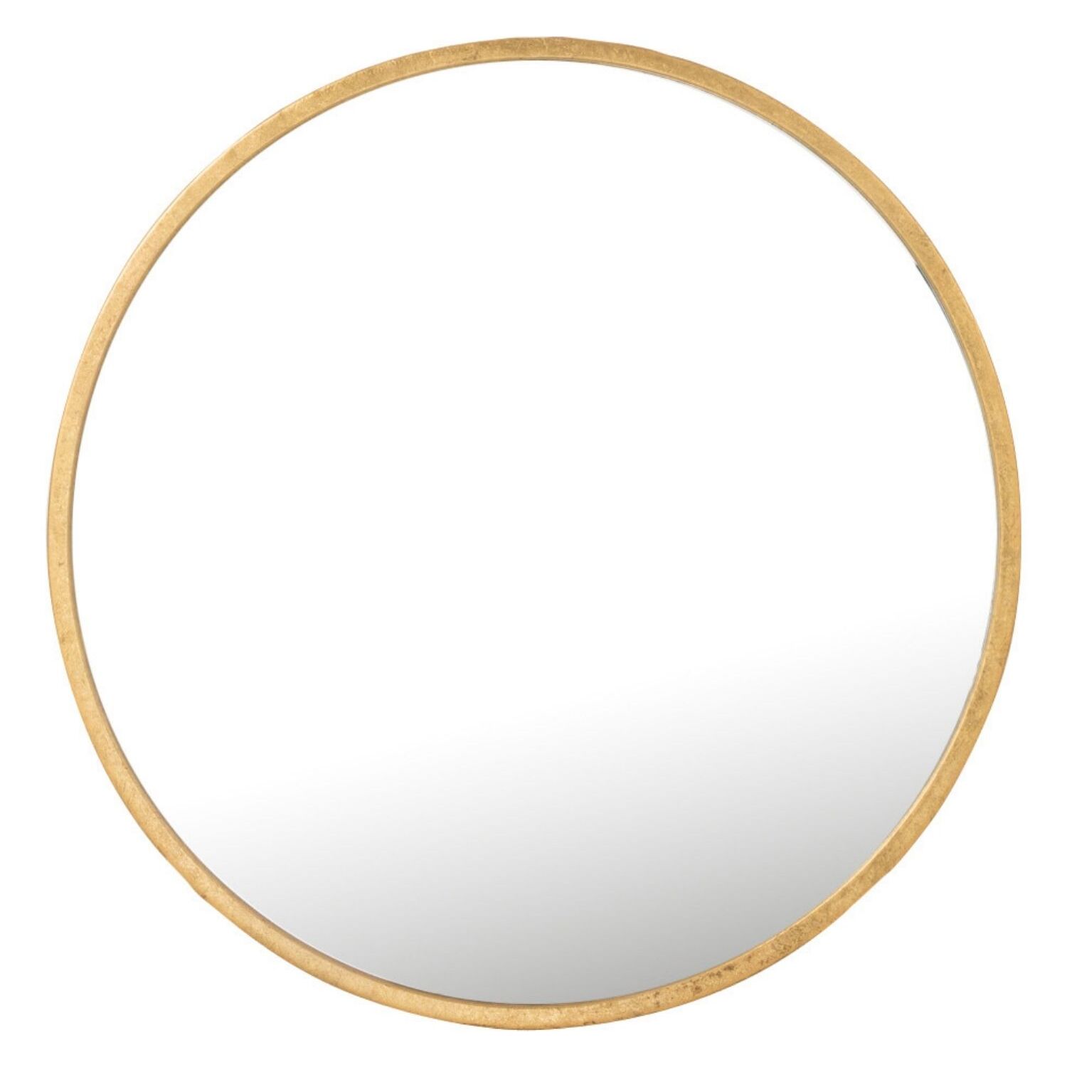 J-Line Miroir Mona Rond Metal/Verre Or Medium