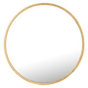 J-Line Miroir Mona Rond Metal/Verre Or Medium