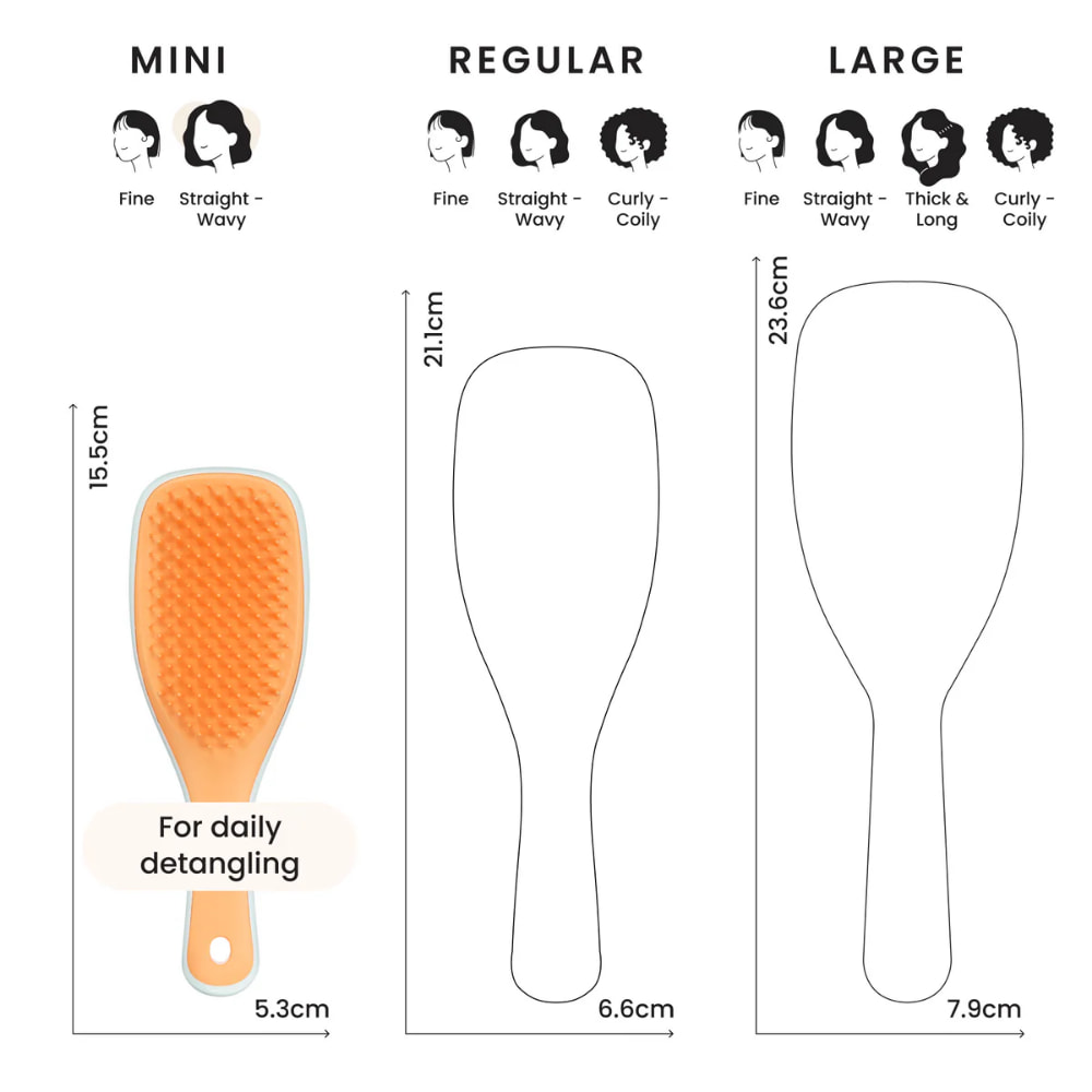 TANGLE TEEZER The Ultimate Detangler MINI Ice Blue & Sweet Orange