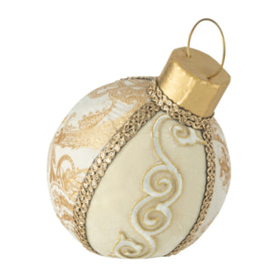 J-Line décoration boule Motifs - polyfoam/textile - or - small