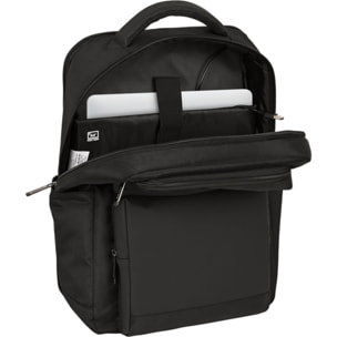 Mochila 2 bolsillos portatil 15,6+usb safta business "black"