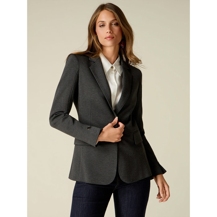 Oltre - Blazer in punto milano - Grigio