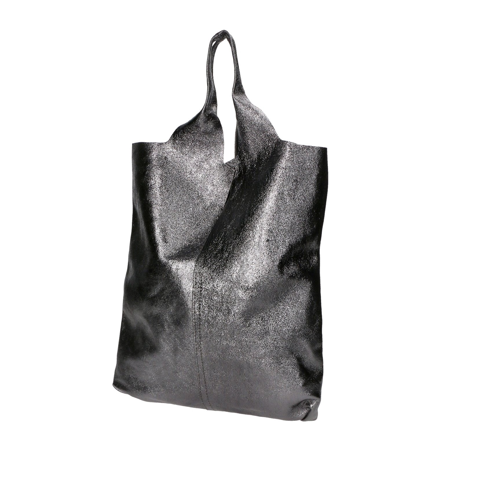Borsa a spalla da donna - Modello Argenta - Pelle laminata - 44.0 x 38.0 x 3.0 cm