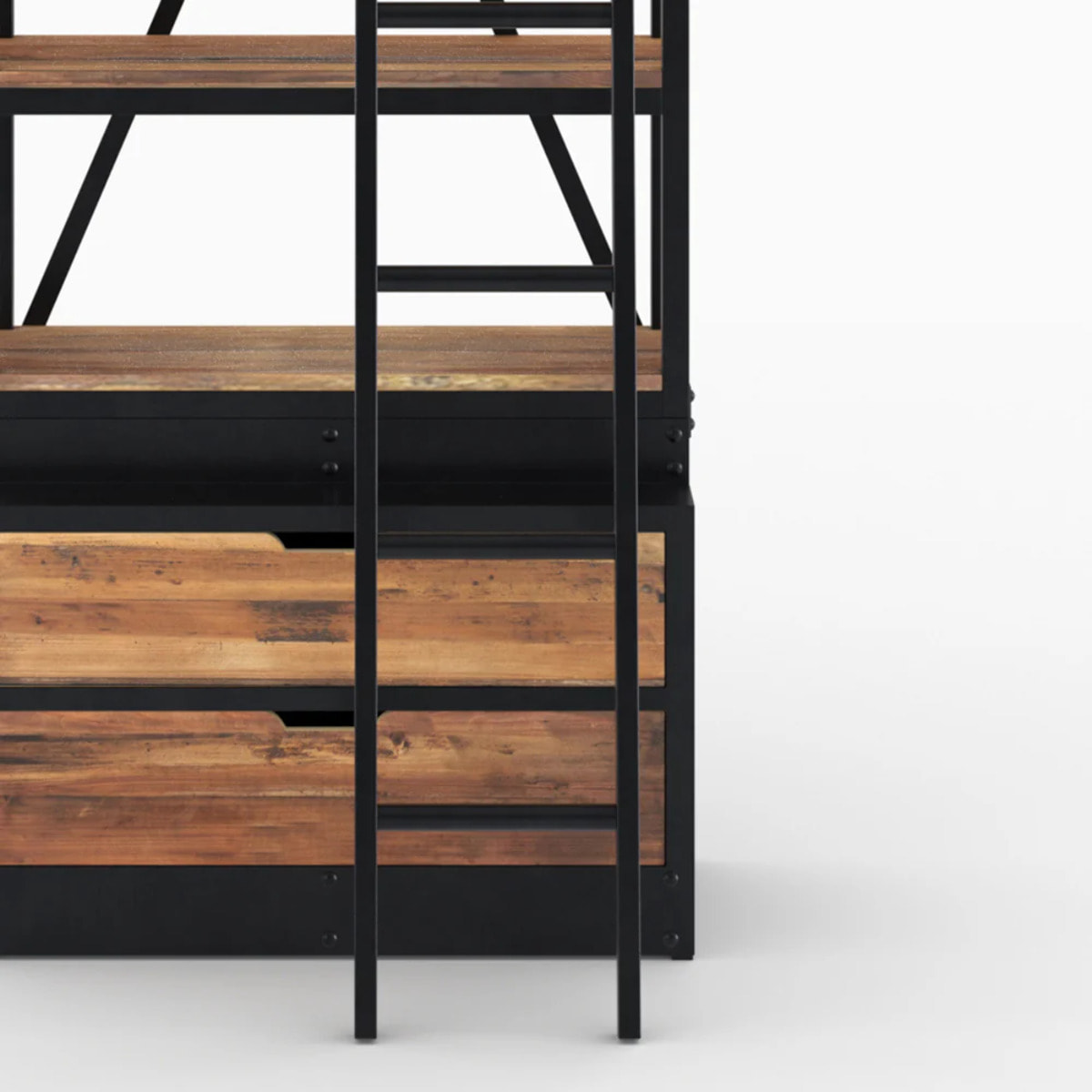 Ensemble de 2 bibliothèques en bois et métal - Kasi