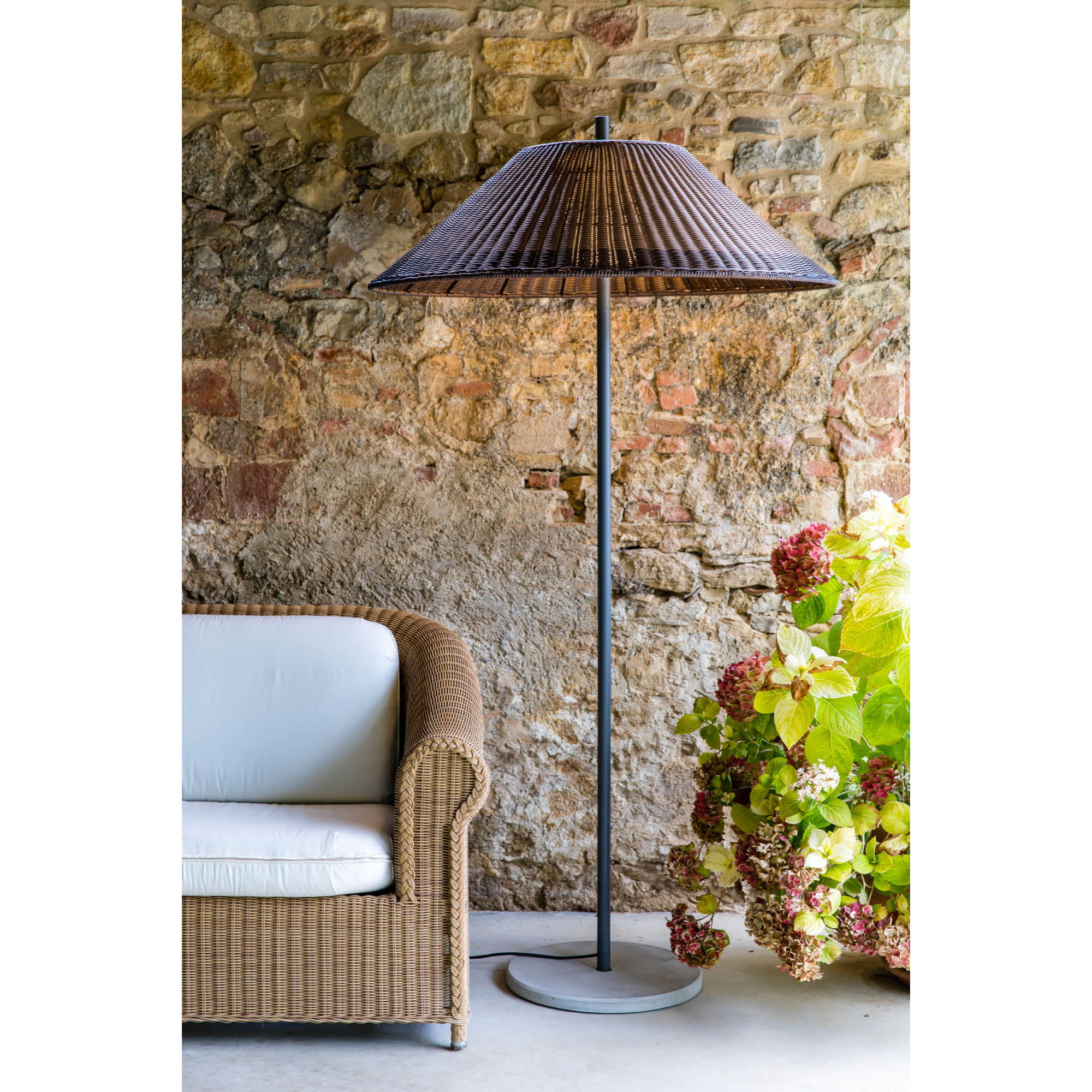 SAIGON OUT Lampadaire gris/marron 2M W100
