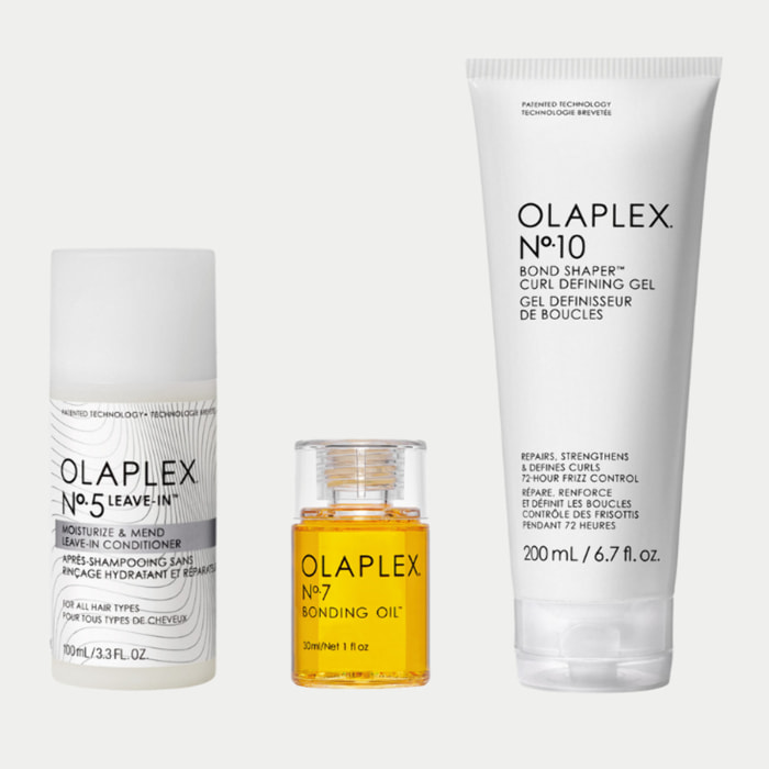 OLAPLEX Kit Leave-In Conditioner 100ml + N°10 Curl Defining Gel 200ml + N°7 Bonding Oil 30ml
