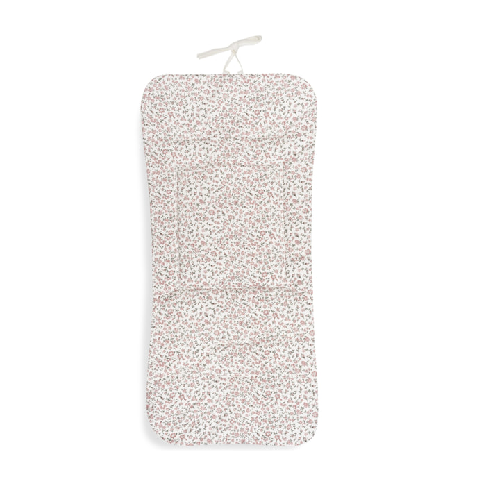 Colchoneta Silla de Paseo Universal Reversible línea Don Algodón Vichy y Flores