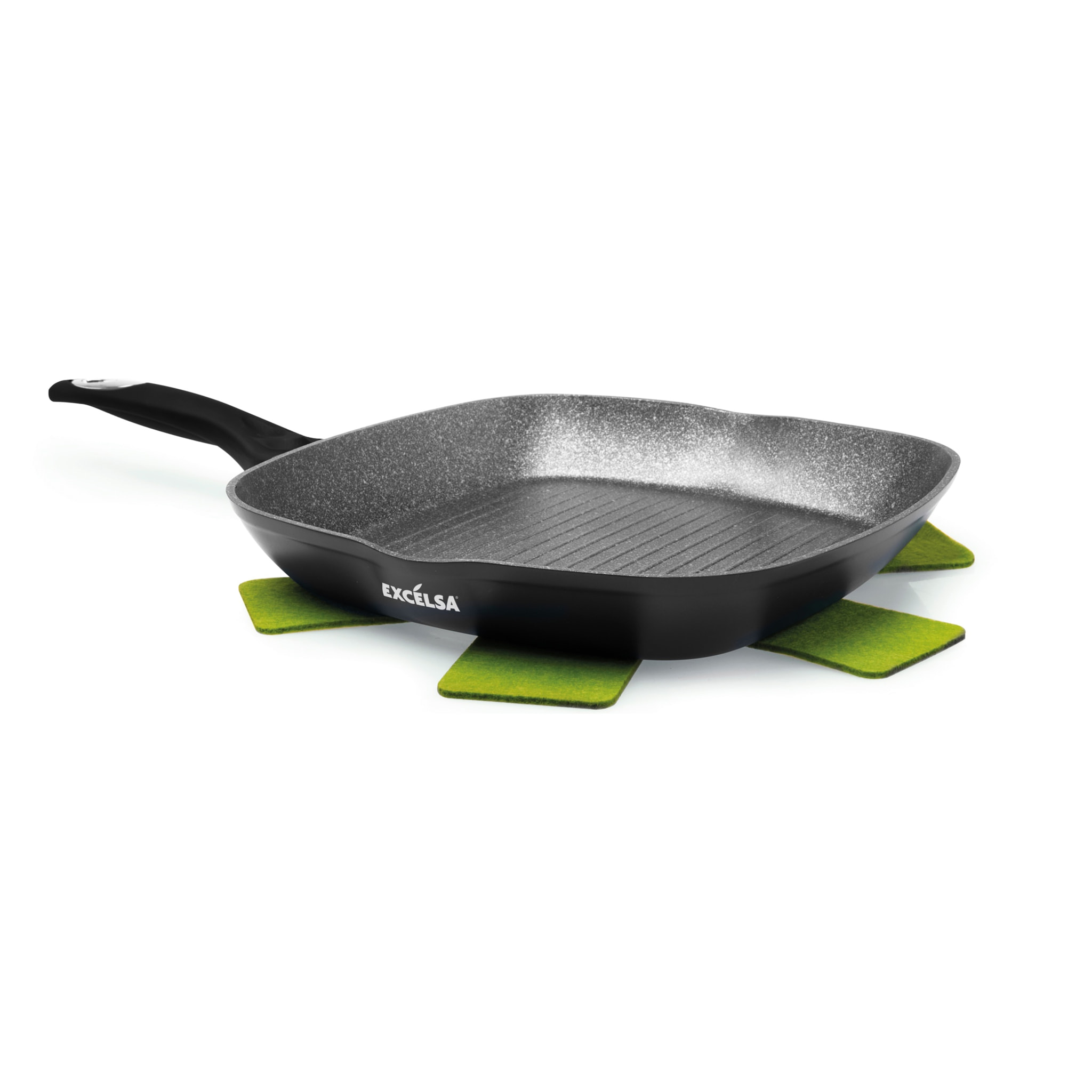 Padella grill 28x28 cm Excelsa – Ecoenergy, Alluminio Nero
