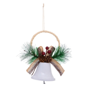 Sujet forme et grelot assorti rouge blanc