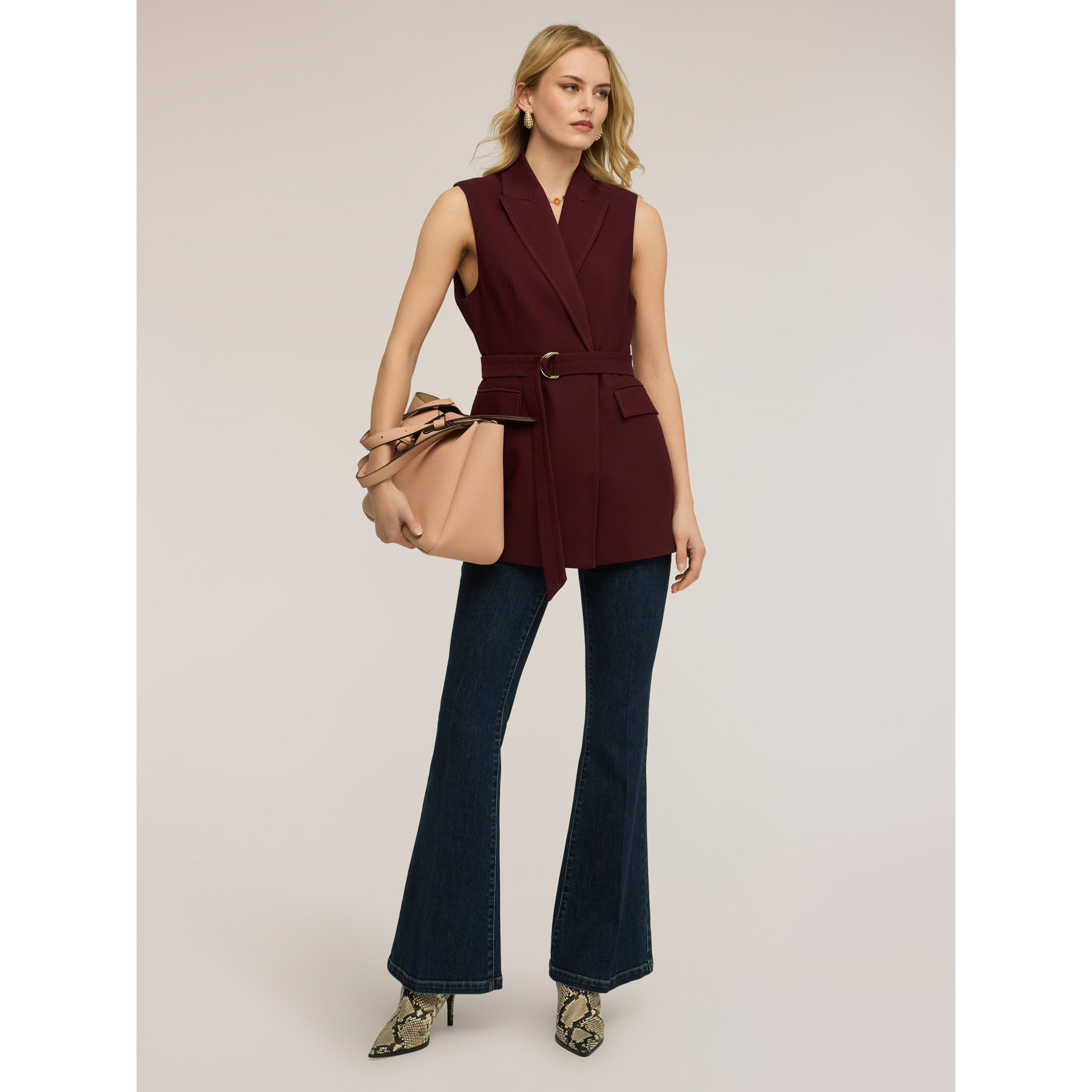 Motivi - Jeans flare push-up in denim - Blu