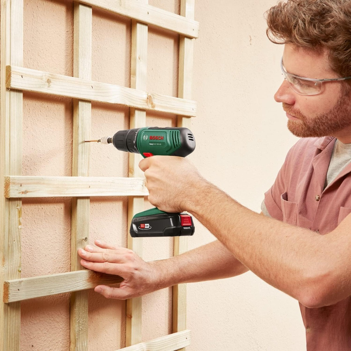BOSCH Hogar y Jardín Taladro atornillador inalámbrico EasyDrill 18V-40 - 18 V 2 Ah Li-Ion - 06039D8005