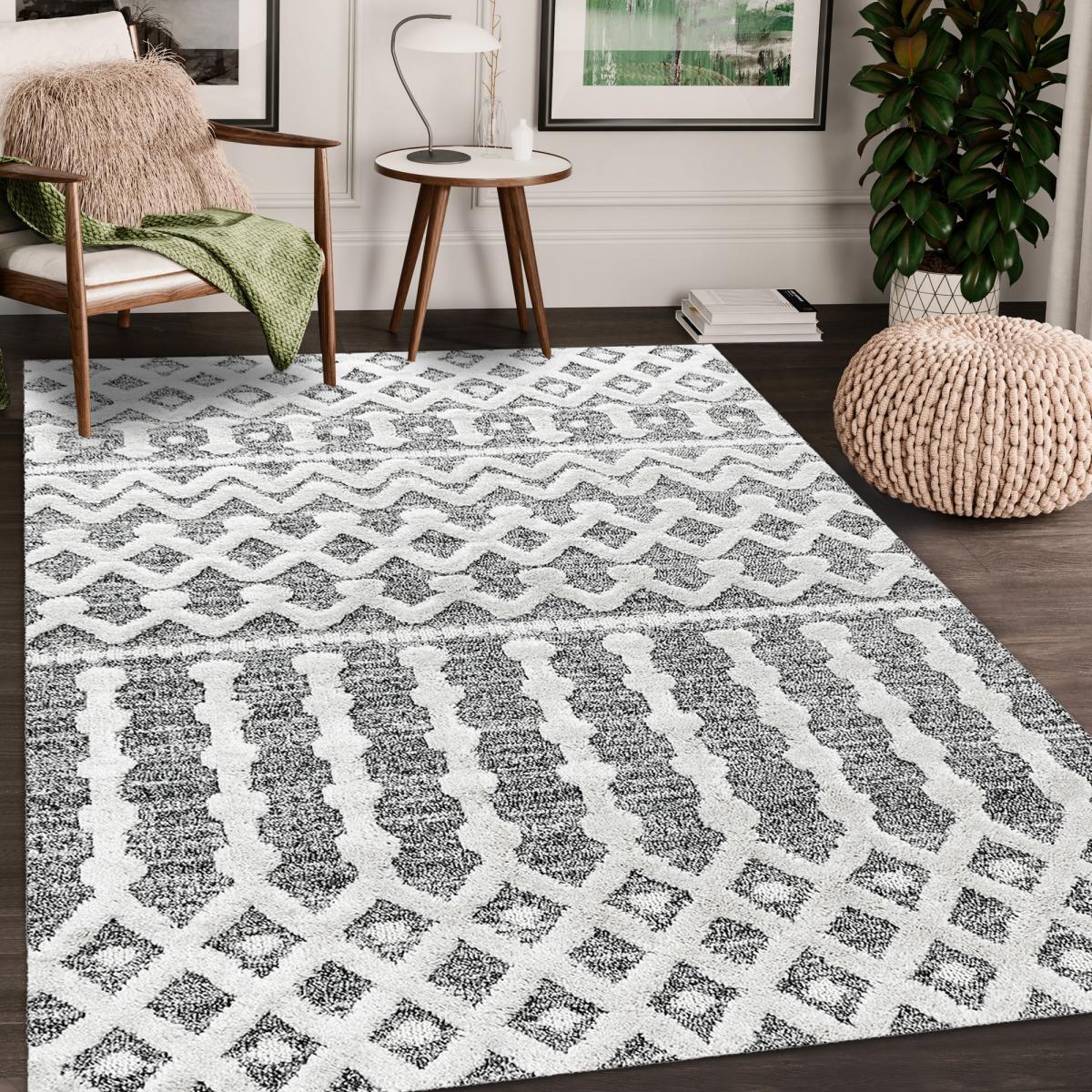 Tapis salon et chambre tissé motif scandinave REDA