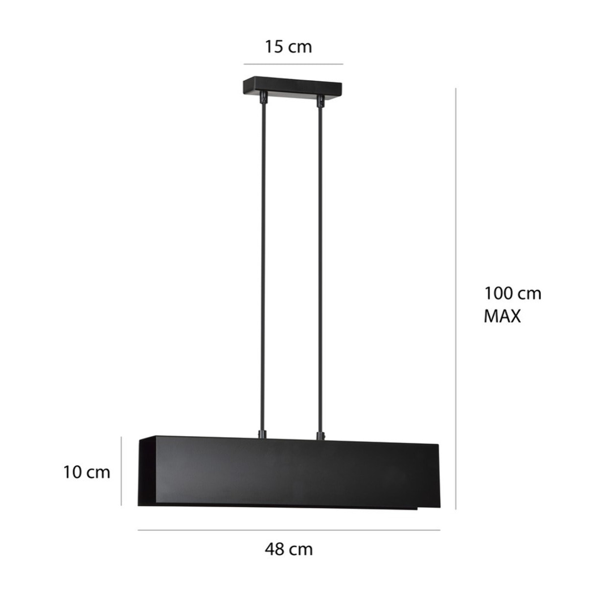 Lampada a sospensione Gentor in acciaio verniciato nero