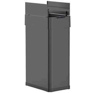 Poubelle automatique inox SILVERLAKE noir 70L