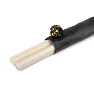 Orient, set di 2 bacchette in bambù presentate in un'apposita custodia in tessuto.