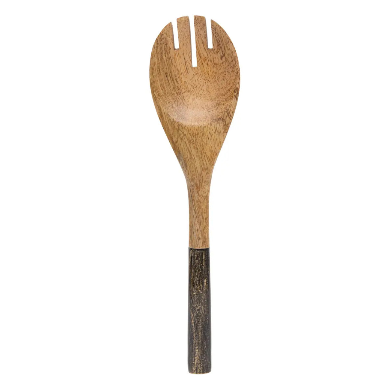 Couverts à salade bicolore Ava L.28cm noir
