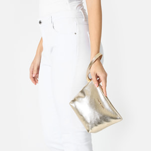 Pochette donna oro in laminato