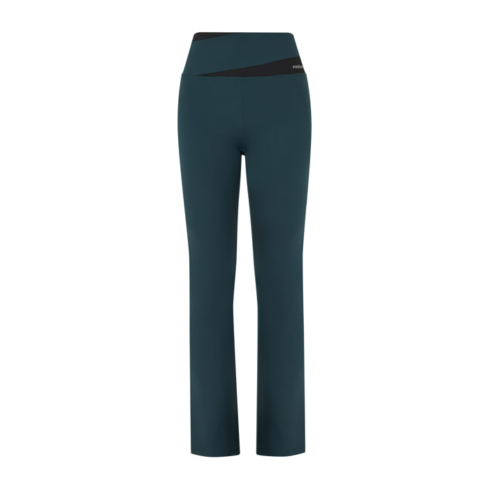 Leggings flare WR.UP CORE vita altissima inserti a contrasto