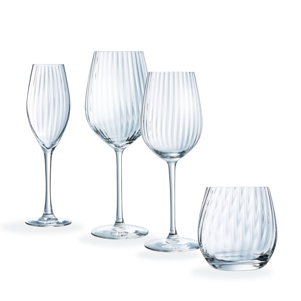 Ensemble de 16 verres à pied et verres à eau Serena Lines - Luminarc