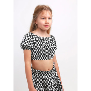 Top cuadros Negro Niña