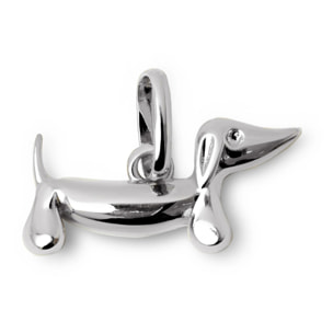 Charm Dachshund Dog Enamel Black