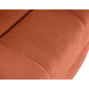 Armand - fauteuil relax électrique en velours côtelé - Terracotta