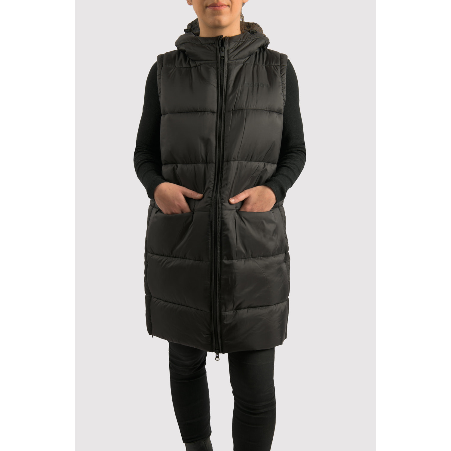 Gilet lungo Barcelona di ECOON - Nero