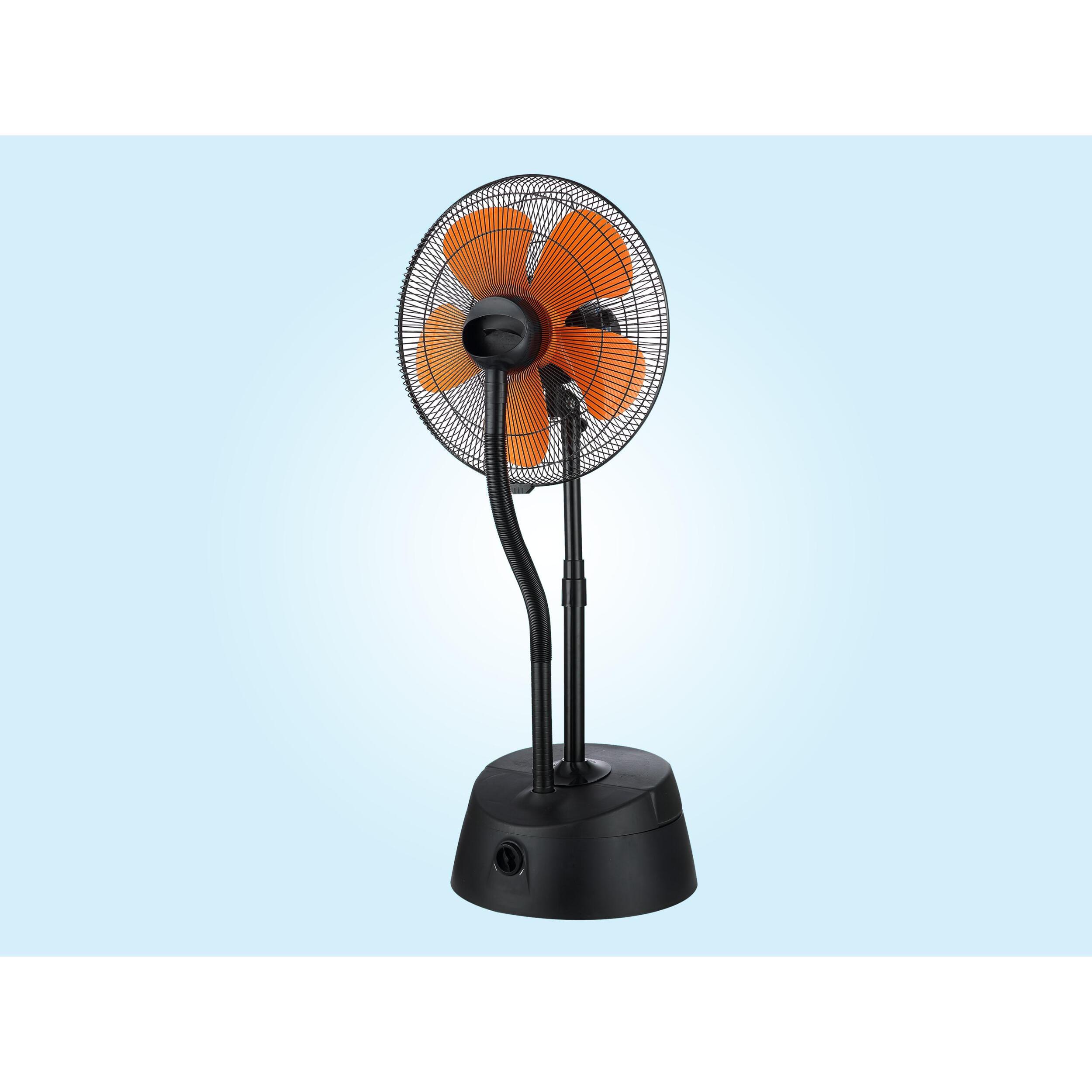 Ventilatore nebulizzatore ø 46 cm nero e arancione con telecomando