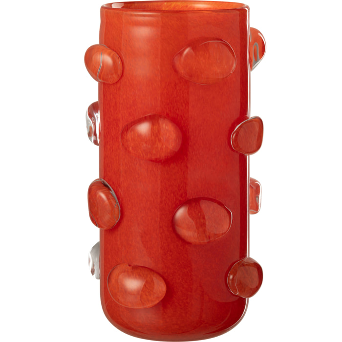 J-Line vase Aruna - verre - rouge - large - 32.5 cm hoog