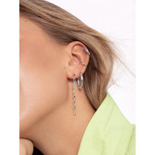 Orecchino singolo Ear Cuff Cross in Argento