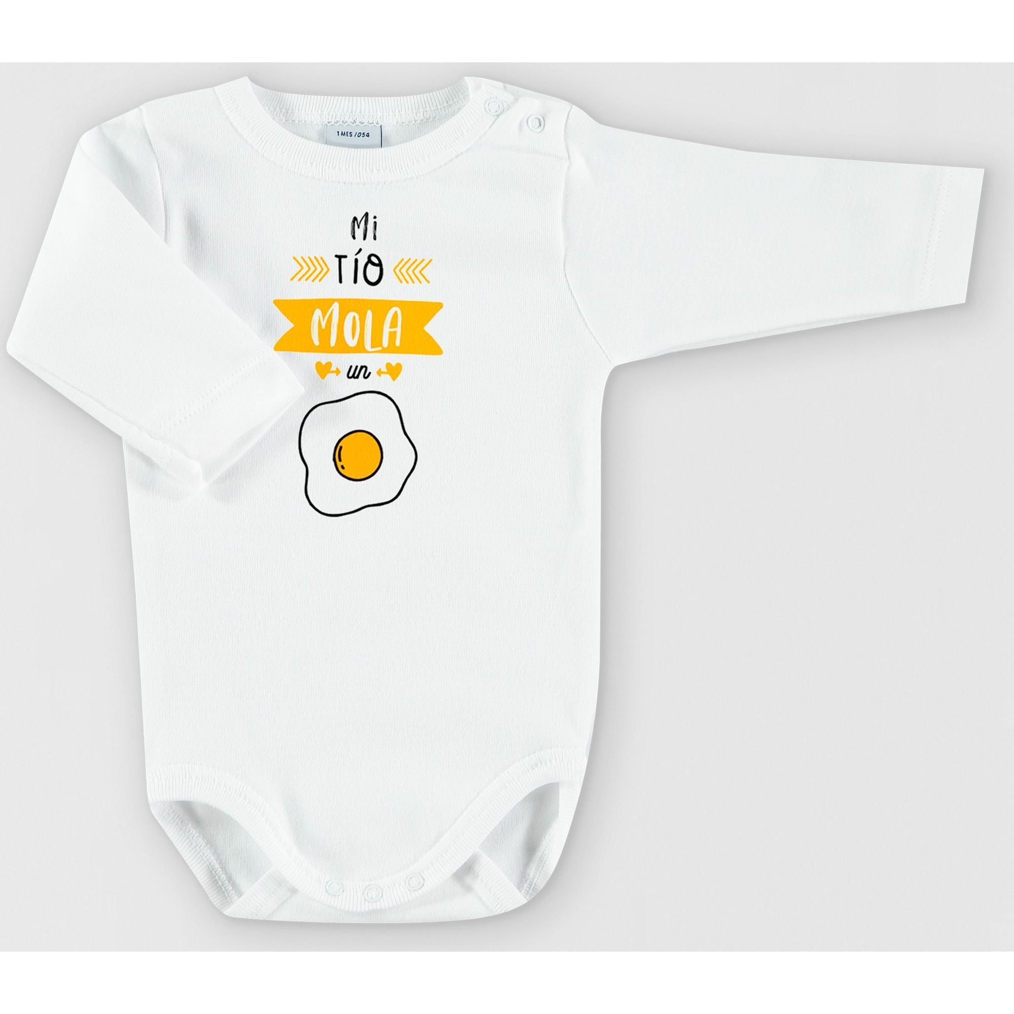 Body bebé manga larga personalizado frases